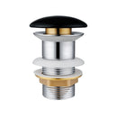 Ceramic pop up waste with no overflow Black