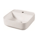 Compact above counter basin with tap holeSize: 380*380*140mm