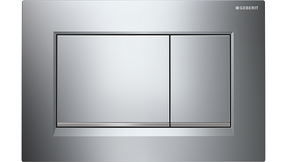 115.883.KH.1Square Sigma 30 Dual Flush Chrome/ Stain Chrome Trim