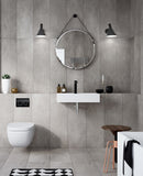 115.240.KM.1Round Kappa 21 Dual- Flush Black , Chrome Trim