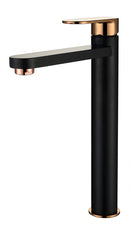 Vetto Tall Basin Mixer Matt Black Rose Gold