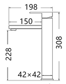 (YKB-ET200)Taran Tall Basin Mixer Chrome