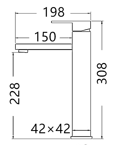 (YKB-ET200)Taran Tall Basin Mixer Chrome