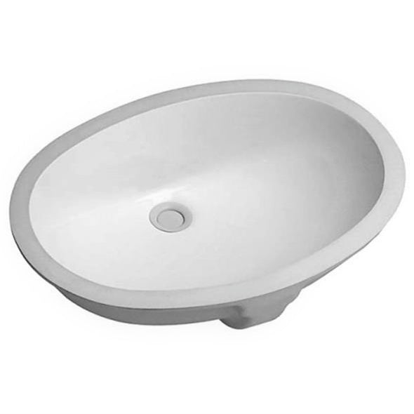 Basin- Under Counter Oval, NTHGloss White, Overflow Dimension: 545mm x 425 x 190mm