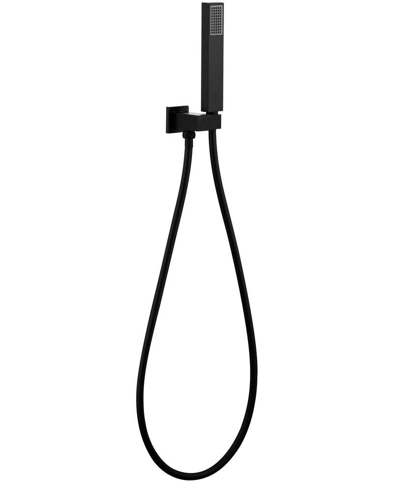 (3915B) Taran square hand shower set, Black