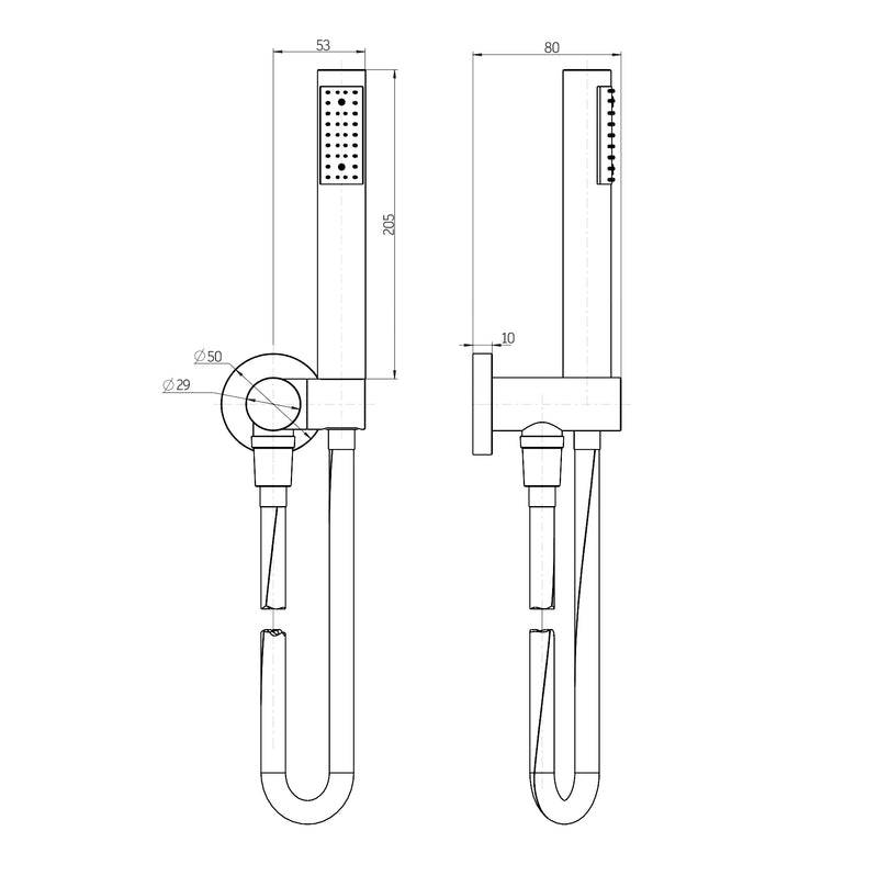 (3914) Pavia round hand shower set, Chrome