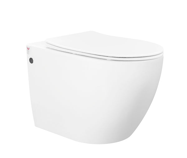 2381 Voghera Wall Hung Rimless Pan Soft Close Slim Seat(ISC88) For use with R&T or Geberit Concealed Cistern with Metal Frame