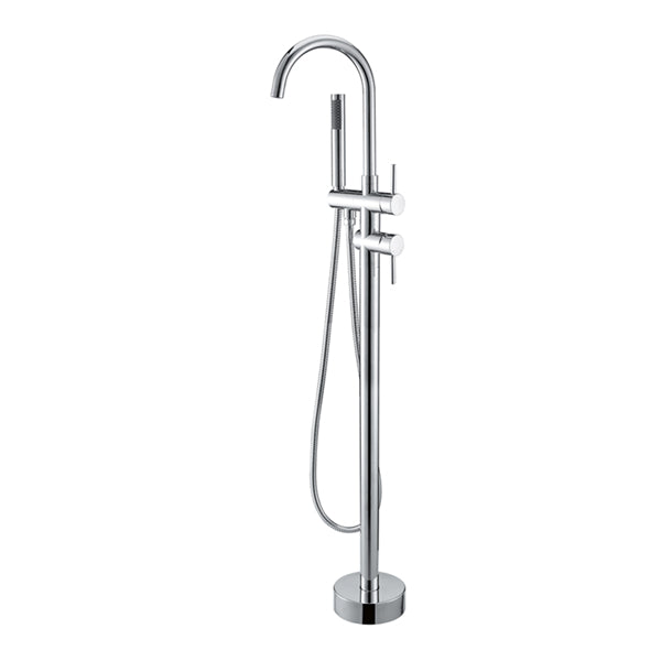 (CH0116.BS) Pavia floor standing Mixer tap with divertor and hot/cold switch, CHROME fully brass built