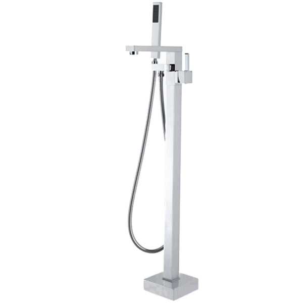 (CH0117.BS) Taran Floor standing bath tap with divertor and hot/cold switch, fully brass built, CHROME