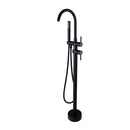 (OX0116.BS) Pavia floor standing mixer tap with divertor and hot/cold Switch, BLACK fully brass built