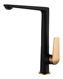Zevio Sink Mixer Matt Black Rose Gold