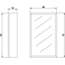 450mm Shaving Cabinet Bevelled Edge
Size 450 x 720 x150 mm