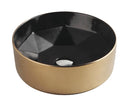 Lifestyle Starz Black Round Basin w/Gold Dimension: 400*400*140mm