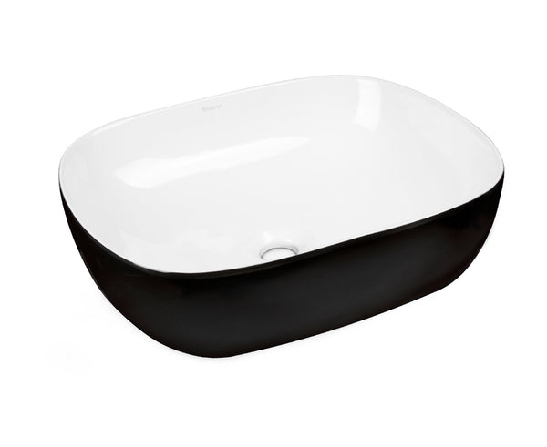 (IS5092WB)Above Counter Basin Black outside White inside NTH485 x 390 x 150