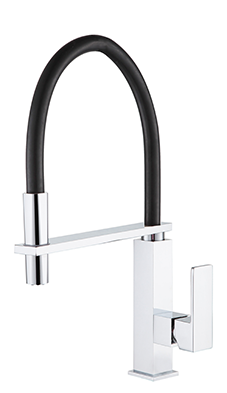 (KM007)Square Pulll out Kitchen mixer Chrome and black