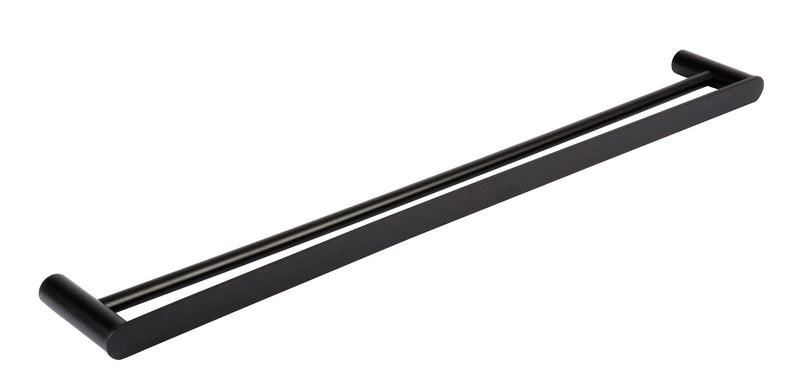 VETTO Double Towel Rail 750mm Black
