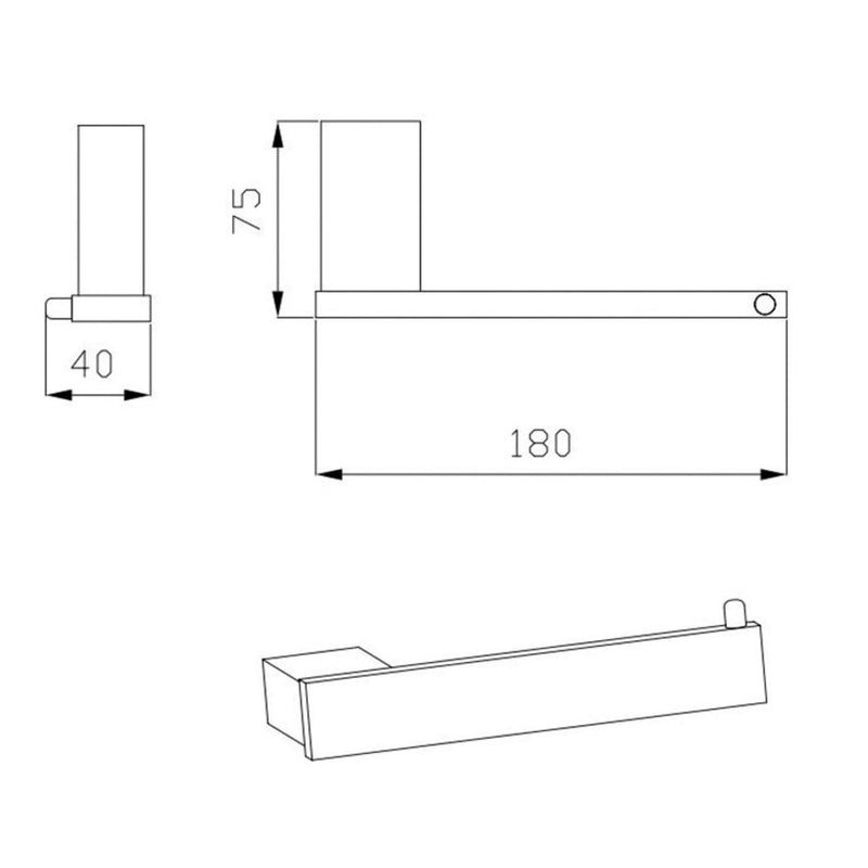 ( YKB-7408)TARAN Paper Holder Black