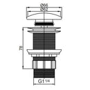 Mushroom Pop Up WasteNo Overflow