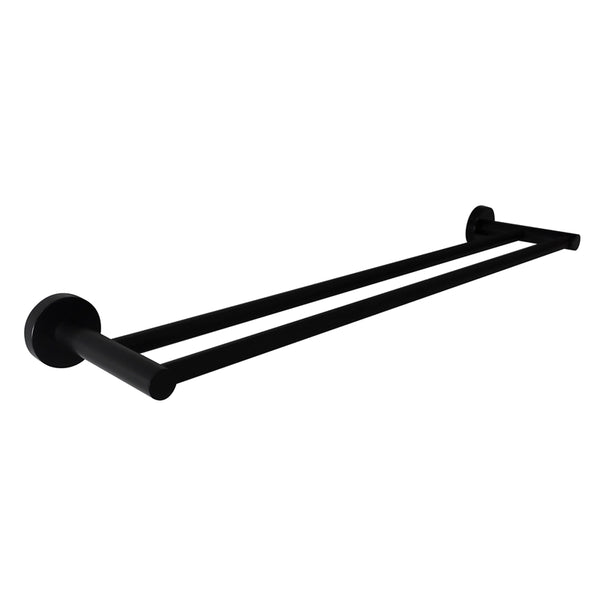 (BK401-600-B)Rondo -Double Towel Rail 600mm-Black