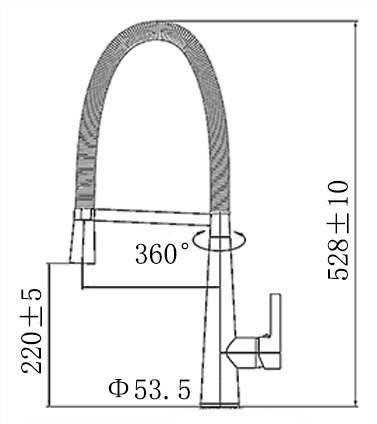 KM002 Pull OUt Sink Mixer Chrome