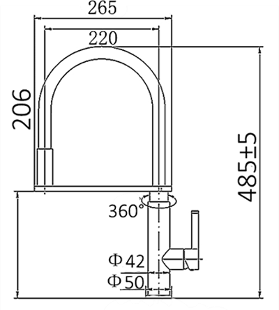 KM008  Pull Out  Sink Mixer