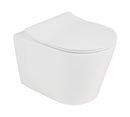 2380 Alzano Wall hung pan Rimless Flushing Soft Close SLIM Seat(ISC88) For use with R&T or Geberit Concealed Cistern with Metal Frame