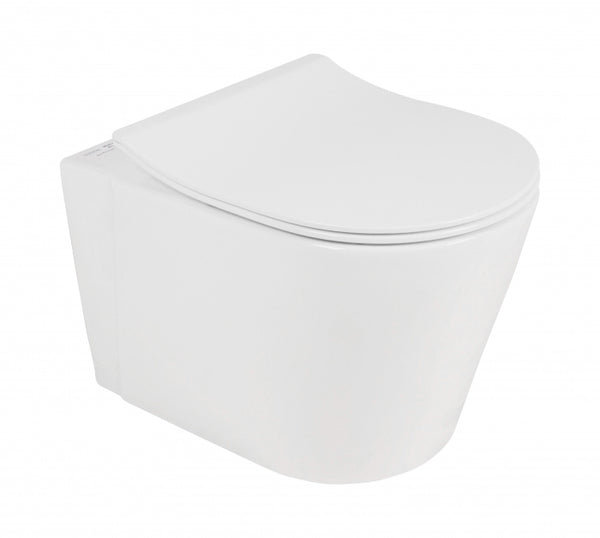 2380 Alzano Wall hung pan Rimless Flushing Soft Close SLIM Seat(ISC88) For use with R&T or Geberit Concealed Cistern with Metal Frame