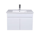 Slimline 750 Vanity Ceramic Top 1THP73W 750*370 wall hung cabinetCT73