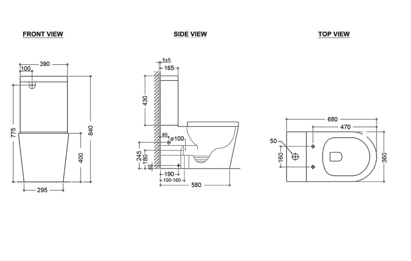 Alzano Rimless BTW Toilet Suite with Geberit cistern & Think Seat