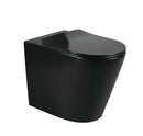 3380B Alzano MATT BLACK Wall Faced RIMLESS Pan with SLIM Seat -ISC88 S-Trap