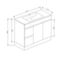 Canali 900 Left  hand drawer Vanity with kick board 875*450*830