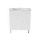 PVC750X360X850 White Vanity With Leg Right Hand Drawer