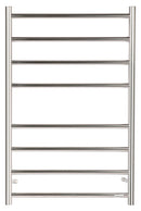 Round Electric Square Heated Stainless Towel Rack 8 bars Universal Inlet Chrome finishing 912*620*120mm