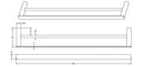 VETTO Double Towel Rail 600mm Gun Metal