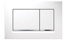 Sigma 20 Flush/Access Square Plate White Matt and Chrome Trim