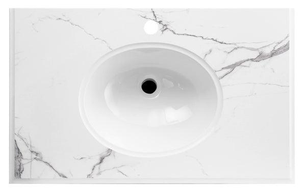 Engineering Stone Top Calacatta 900x460 with Oval Basin