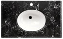 Engineering Stone Top Black Marble 900x460 with Oval Basin