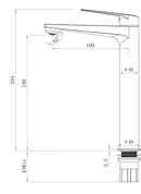 Zevio Tall Basin Mixer Gun Metal