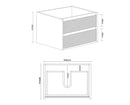 Maximo 45 Degree 600 Wall Hung Vanity Amazon Grey Cabinet only 600x460x550