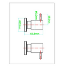 (BKTJ02) Wall Top Assembly Chrome - Quarter Turn