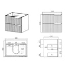 Noosa (Apollo) 600x460x550 wall hung Matte White Plywood Cabinet