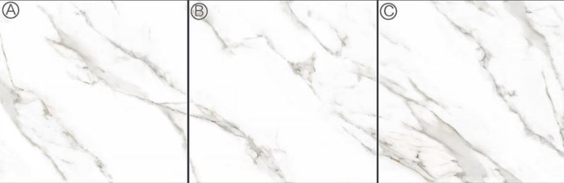 Rock Plate Stone 750x460x15mm Mont Blanc -Statuario Above Counter                  Waste Outlet 130mm