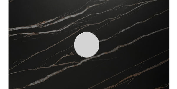 Rock Plate Stone 600x460x15mm Empire Black  Above Counter                  Waste Outlet 130mm