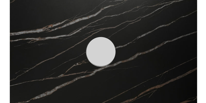 Rock Plate Stone 600x460x15mm Empire Black  Above Counter                  Waste Outlet 130mm