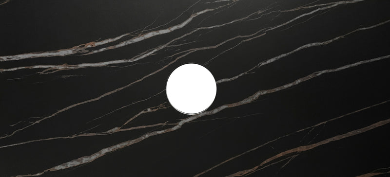 Rock Plate Stone 1200x460x15mm Empire Black  Above Counter                  Waste Outlet 130mm