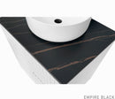 Rock Plate Stone 1200x460x15mm Empire Black  Above Counter                  Waste Outlet 130mm