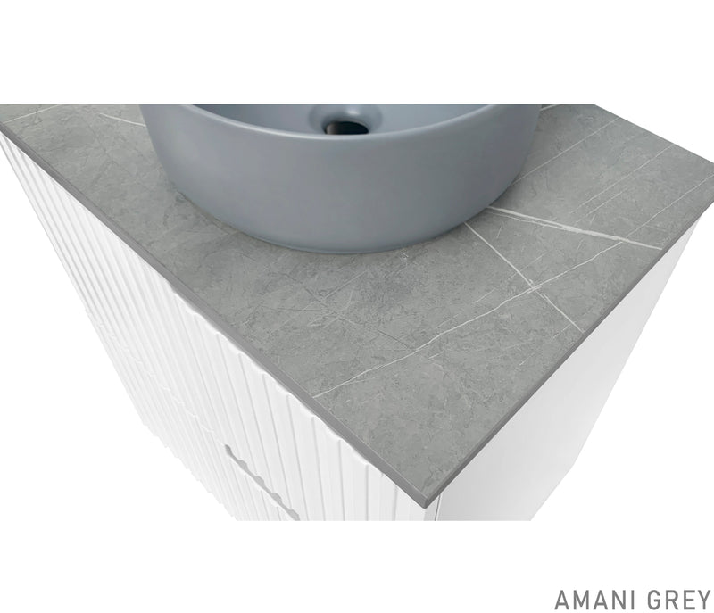 Rock Plate Stone 750x460x15mm AMANI  Above Counter                  Waste Outlet 130mm