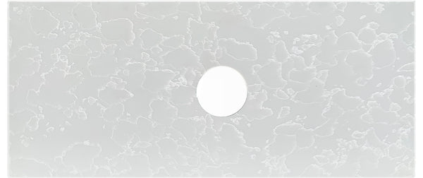 ST124A-130 Quartz Engineer Stone 1200x460x20mm Argento Silver Ultra Deluxe Above Counter Waste Outlet 130mm