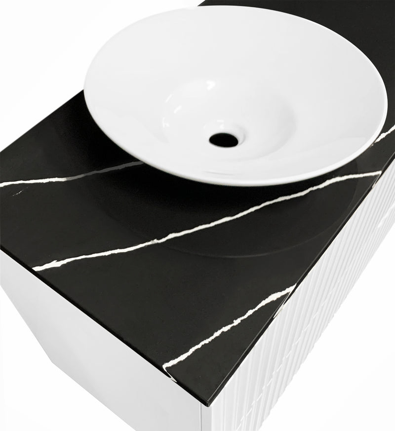 ST154P-220 Quartz Engineer Stone 1500x460x20mm PIETRA Ultra Deluxe  Above Counter Waste Outlet 220mm