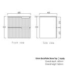 Noosa (Apollo) 600x460x550 wall hung Matte White Plywood Cabinet